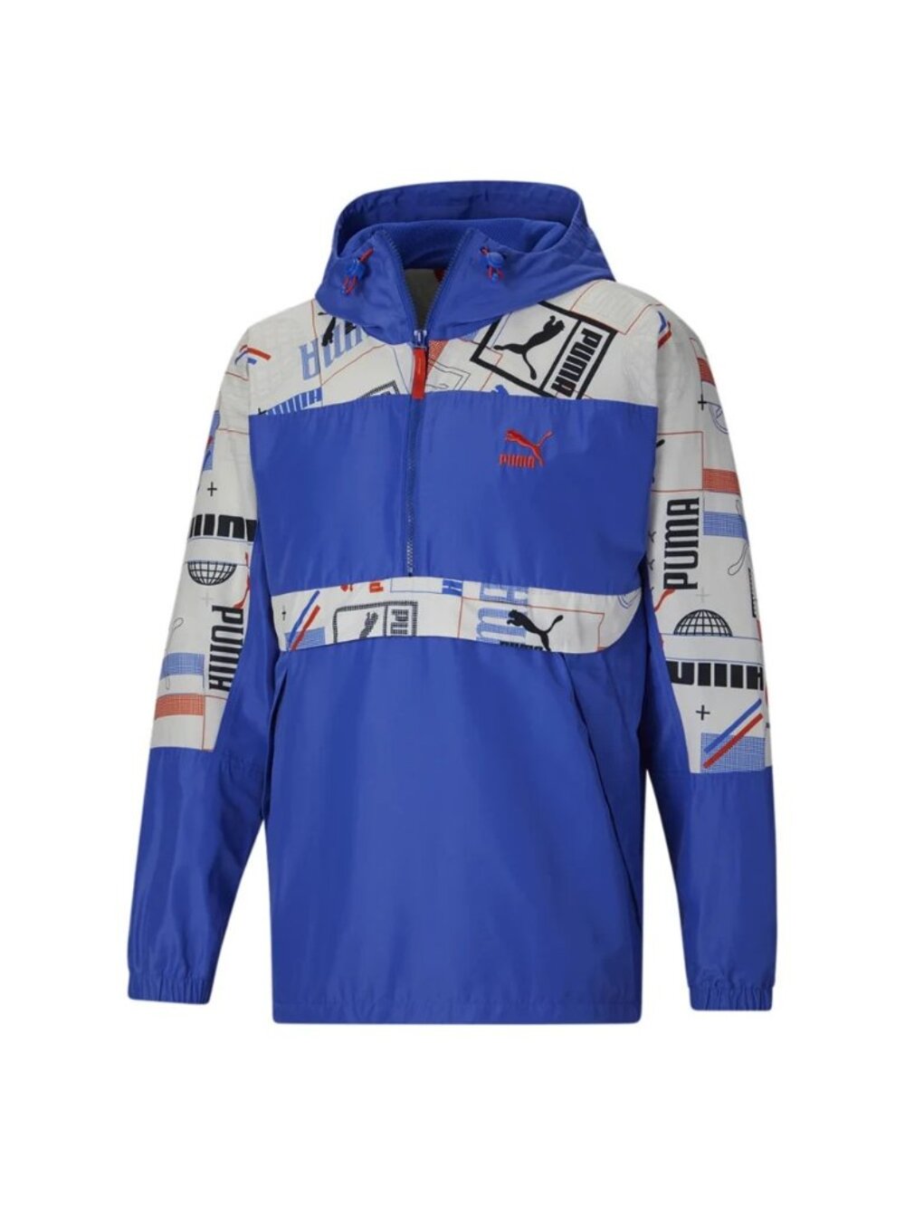 Man's Puma Classics Woven 1/2 Zip Jacket in Royal Sapphire